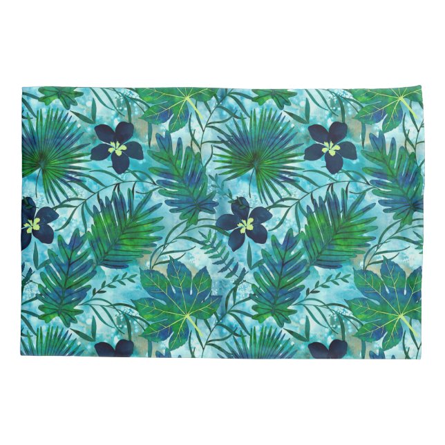 Nalani Hawaiian Tropical Garden Teal (Verso)
