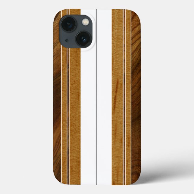 Nalu Mua Faux Koa Wood Surfboard iPad Mini Retina (Verso)