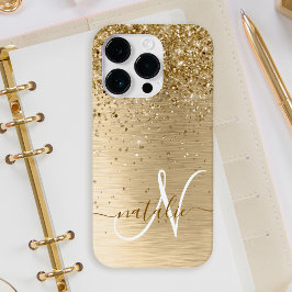 Nam Monograma de Impressão de Glitter Metálico Bru