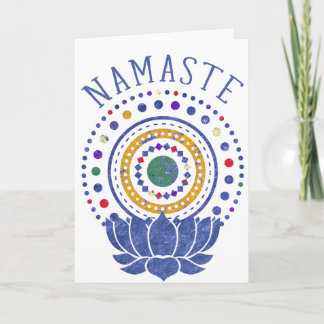 Namaste Chakra colore o cartão