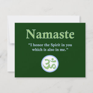 Namaste - com aspas e símbolo Om