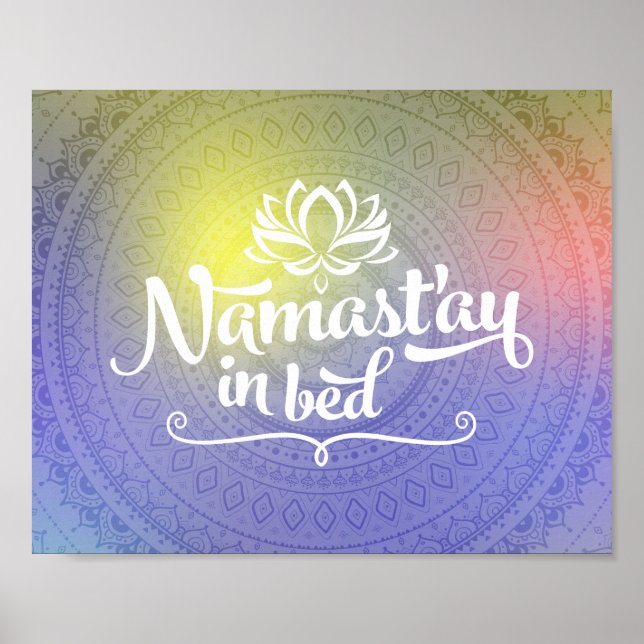 Namaste Mandala Funny Quote Poster (Frente)