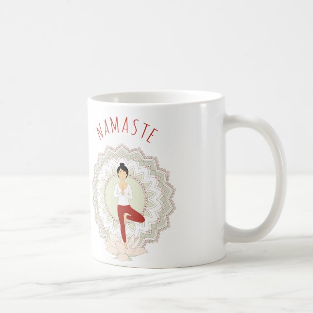 Namaste na pose da árvore - caneca de Asana da (Direita)