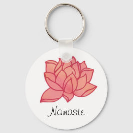 Namaste Pink Lotus Chaveiro
