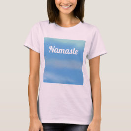 Namaste Serene sky White T-Shirt