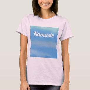 Namaste Serene sky White T-Shirt