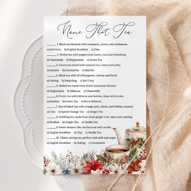 Name That Tea Christmas Tea Party Holiday Game (Criador carregado)