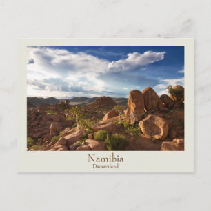 Namíbia - cartão postal de Damaraland com texto