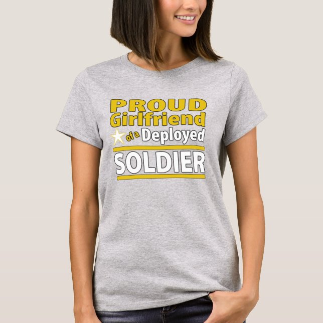 Namorada personalizado de uma camisa de soldado im (Frente)