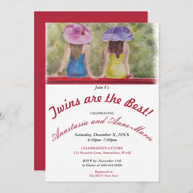 NAMORADAS TWIN são o MELHOR CONVITE DE FESTAS (Frente/Verso)