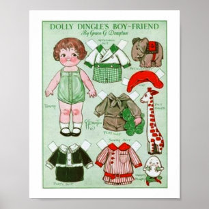 Namorado de poster de papel Dolly Dingle de Vintag