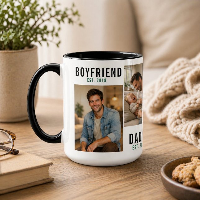 Namorado Marido Pai Caneca | Personalizado Dia dos (Boyfriend Husband Dad Mug | Personalized Father’s)