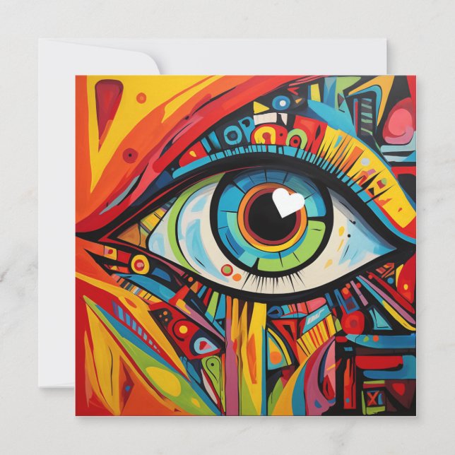 Namorados Artístico De Amor Pelo Coração Ocular (Frente)