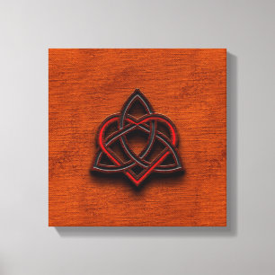 Namorados Céltico Coração de Canvas de Coraçã