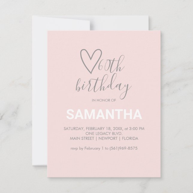 Namorados de aquarela 60ª Festa de aniversário (Frente)