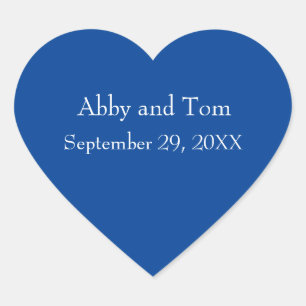 Namorados de Casamento de Autocolantes Azuis Perso