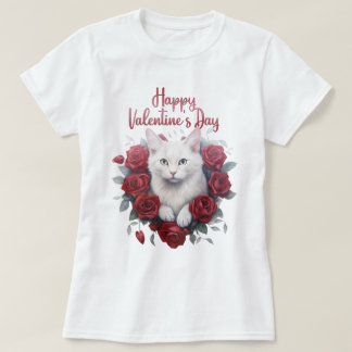Namorados de gato feliz, camiseta de gato