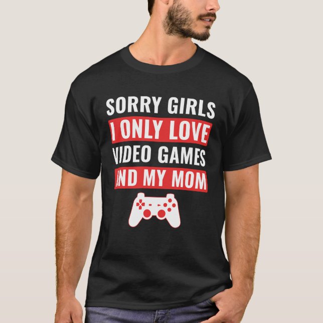 Namorados Gaming Love Mãe e Videos games T-Shirt (Frente)