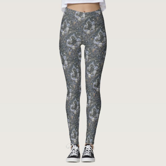 Namorados Heart Rock Love é Rock Solid Leggings (Frente)