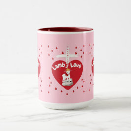 Namorados Lamb ama duas caneca