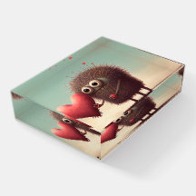 Namorados Monstro do Felpudo Cardíaco Kawaii 3D