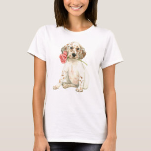 Namorados Rosa Inglês Setter T-Shirt