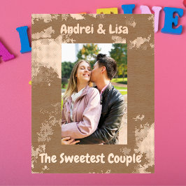 Namorados Simples de Casal de Aquarela Dão Madeira