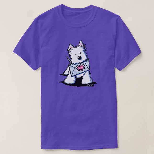Namorados T-Shirt KiniArt Westie (Frente do Design)