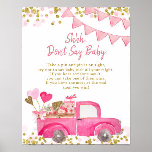 Namorados Truck Sweetheart Não diga Poster