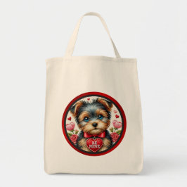 Namorados Yorkie Seja minha Bolsa de compra reutil