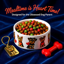 namorados Yorkshire Terrier Dog | tigelas de anima