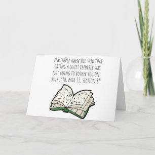 Namorando um cartão de repórter do tribunal