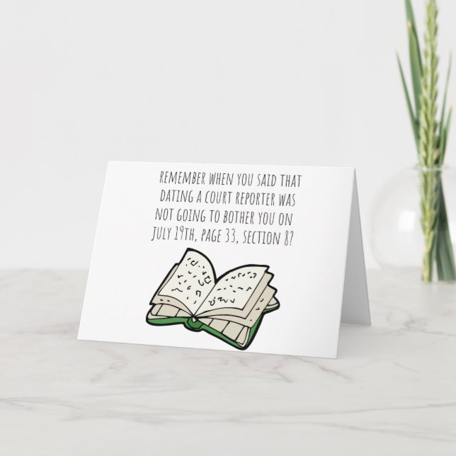 Namorando um cartão de repórter do tribunal (Frente)