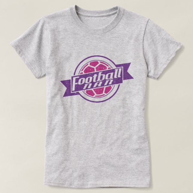 Nan T-Shirt Nan de futebol de número e nome (Frente do Design)