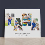 NANA Photo Collage Cutout Letters Personalizado<br><div class="desc">Canvas de fotos NANA, personalizada com 4 de suas fotos favoritas e sua mensagem personalizada. Este design tem tipografia de recorte de letra fotográfica formando a palavra "NANA" e o modelo fotográfico criará isto automaticamente para você. Se você tiver algum problema com suas fotos exibindo bem, tente carregá-las no formato...</div>