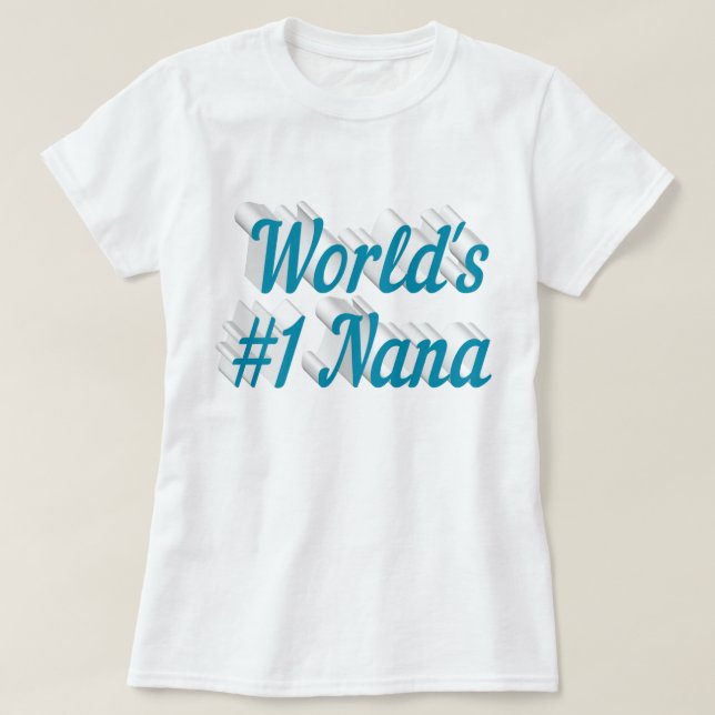 Nana sky texto azul T-Shirt (Frente do Design)