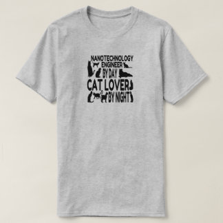 Nanotecnologia Engenheiro ama camiseta de gatos