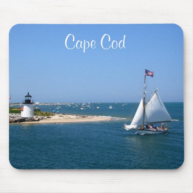 Nantucket Cape Cod Lighthouse & Harbor Mousepad (Frente)