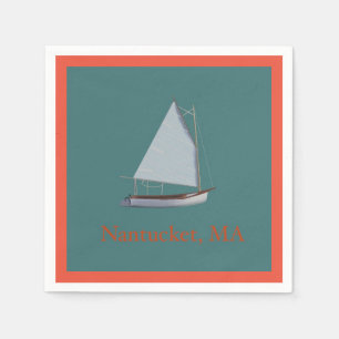 Nantucket Cat Boat. Guardanapos do Cocktail.