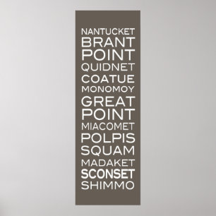Nantucket coloca o poster moderno corajoso