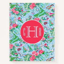 Nantucket Preppy Palm Beach Impressão Monogramed