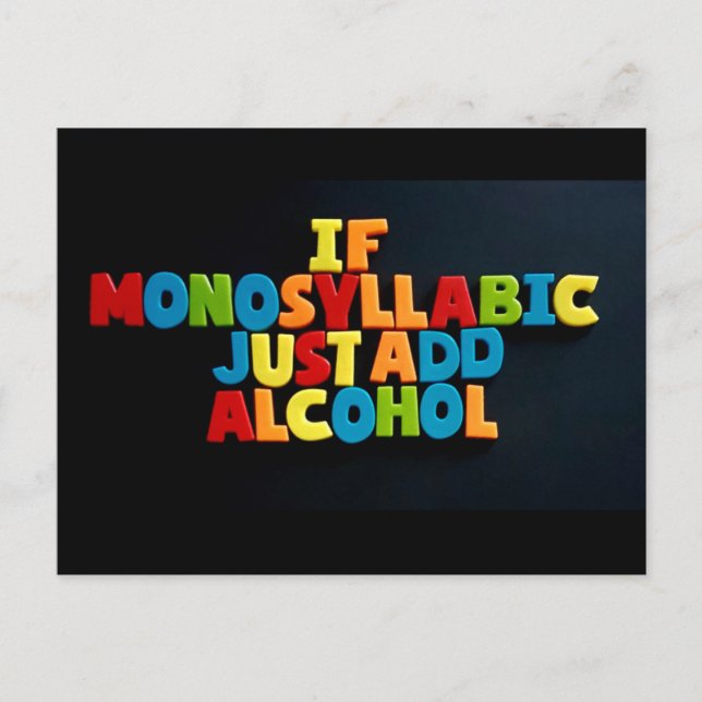 Não: 96. SE MONOSILÁBICO... cartão postal do TFDG (Frente)