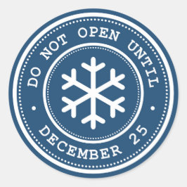 Não Abrir Até A Etiqueta De Presente Branco Azul