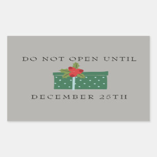 Não abrir até dez etiquetas de 25