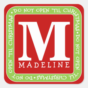 Não Abrir Até O Natal Personalizar O Adesivo De Pr