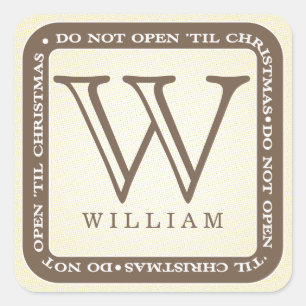 Não Abrir Até O Natal Personalizar O Adesivo De Pr