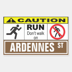 Não ande na etiqueta de Ardennes