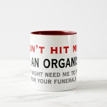Não bata uma caneca do organista