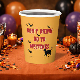 Não Beba Vá Para Reuniões | Festa de Halloween Sób