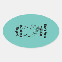 Não brinque com o adesivo de Oval do Melodeon Play